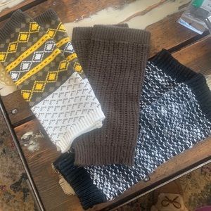 3 pairs of leg warmers